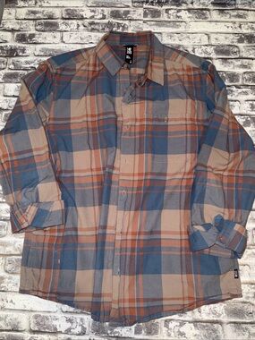 Mountain Hardwear Shirt Mens Large Multicolor Plaid Longsleeve Button Up Casual